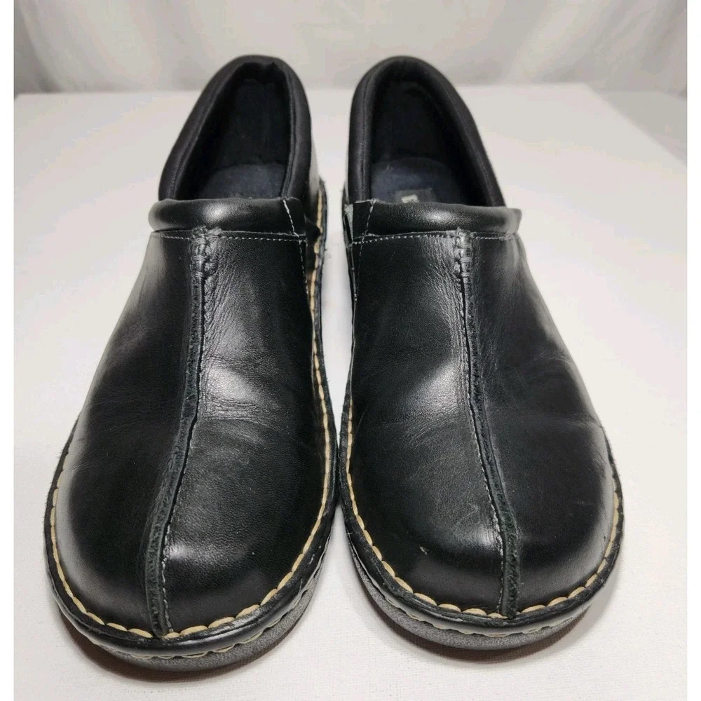 Eastland Womens Black Leather Kelsey Clogs Size 11M‎ - Picture 2 of 9